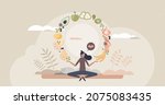 mindful eating and daily diet... | Shutterstock .eps vector #2075083435