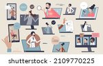 remote communication with... | Shutterstock .eps vector #2109770225