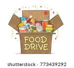 food drive charity movement... | Shutterstock .eps vector #773439292
