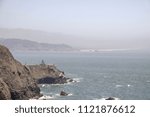 Small photo of SAUSALITO, CA/USA - JUNE 3, 2018: Point Bonita Lighthouse, near San Francisco Bay, was the last manned lighthouse on the coast of California. The U.S. Coast Guard maintains its light and fog signal.