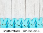 Blue Candy Bunnies On Weathered ...