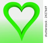 green heart | Shutterstock . vector #2427669