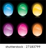 set of shining glossy eggs | Shutterstock .eps vector #27183799