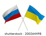 flags russia and ukraine.... | Shutterstock . vector #200264498