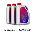 three plastic canisters motor... | Shutterstock . vector #748706842