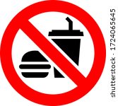 no food and drink forbidden... | Shutterstock .eps vector #1724065645
