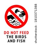 do not feed birds and fish ... | Shutterstock .eps vector #1810371388