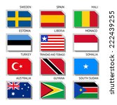 flags of world  flat vector... | Shutterstock .eps vector #222439255