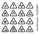 set simple of triangular... | Shutterstock . vector #76294807
