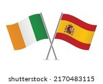 ireland and spain crossed flags.... | Shutterstock .eps vector #2170483115