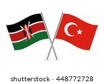 kenyan and turkish flags.... | Shutterstock .eps vector #448772728