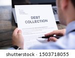 Man reading debt collection...