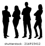 full length of silhouette... | Shutterstock .eps vector #216915412
