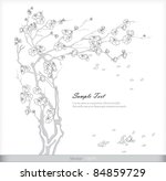 postcard depicting cherry... | Shutterstock .eps vector #84859729