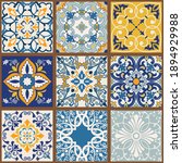 collection of 9 colorful tiles. ... | Shutterstock .eps vector #1894929988