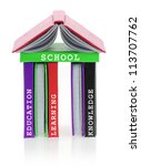 school building made of books | Shutterstock . vector #113707762