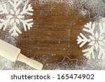 Creative winter christmas time baking food background 