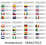 table with group score charts... | Shutterstock . vector #183617612