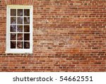 Old Brick Wall With White Window