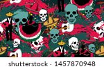 seamless pattern dedicated to... | Shutterstock .eps vector #1457870948