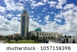 Small photo of ORAN, ALGERIA - MAR 24, 2018: Panorama of the Abdelhamid Ben Badis Mosque was inaugurated in Oran, Algeria in 2015. Mosque has become an inescapable reference with its particular architectural style.