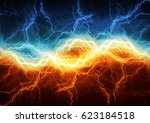 Fire And Ice Abstract Lightning ...