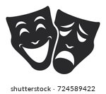 Theater Mask Symbols Vector Set ...