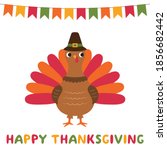 happy thanksgiving vector... | Shutterstock .eps vector #1856682442