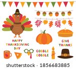 thanksgiving day clip art... | Shutterstock .eps vector #1856683885