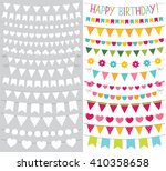 vector bunting flags set ... | Shutterstock .eps vector #410358658