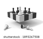 Chess Concept. Queen And Pawns...