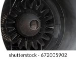 Small photo of The exhaust nozzle of modern jet aircraft engine.
