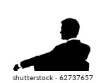 Silhouette of a businessman...