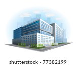 modern office building vector | Shutterstock .eps vector #77382199