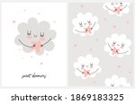 sweet dreams. nursery card and... | Shutterstock .eps vector #1869183325