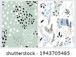 hand drawn irregular floral... | Shutterstock .eps vector #1943705485