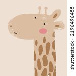 Giraffe Cartoon Illustration...
