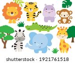 vector illustration of safari... | Shutterstock .eps vector #1921761518