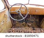 Inside Cab View Of Rusty Old...