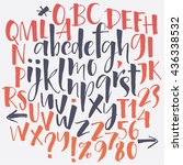 alphabet letters  lowercase ... | Shutterstock .eps vector #436338532