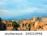 ancient greek amphitheatre in... | Shutterstock . vector #245213998