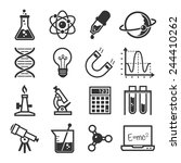 graphic set science and... | Shutterstock .eps vector #244410262