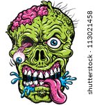 detailed zombie head... | Shutterstock .eps vector #113021458