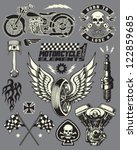 motorcycle vector elements set | Shutterstock .eps vector #122859685