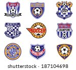 football soccer badges  patches ... | Shutterstock .eps vector #187104698