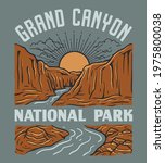 vintage grand canyon national... | Shutterstock .eps vector #1975800038
