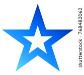 christmas star blue   outlined... | Shutterstock .eps vector #768482062