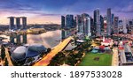 Panorama Of Singapore City...