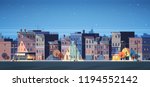 city building houses night view ... | Shutterstock .eps vector #1194552142