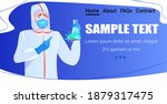 doctor holding test tube with... | Shutterstock .eps vector #1879317475